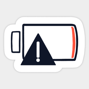 Low Battery Recharge Funny TShirt Sticker